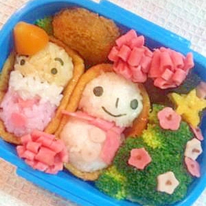 キャラ弁 稲荷サンタ レシピ 作り方 By Sirahoshi 楽天レシピ